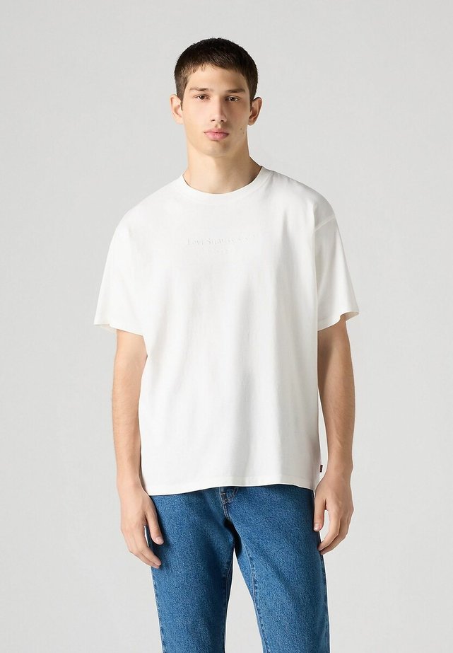 VEIISAR T-shirt Rayé à Col Rond Pour Homme