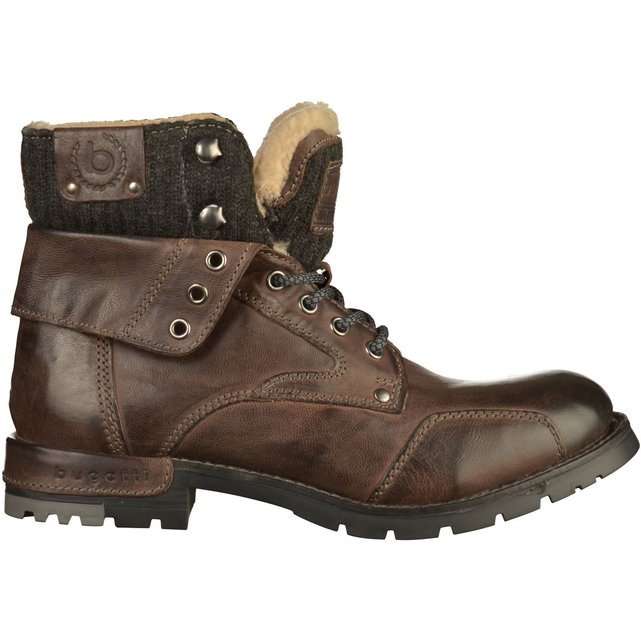 bottines cuir rouge