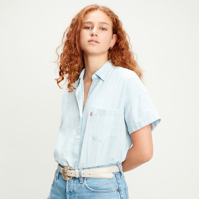 levi's short sleeve denim shirt