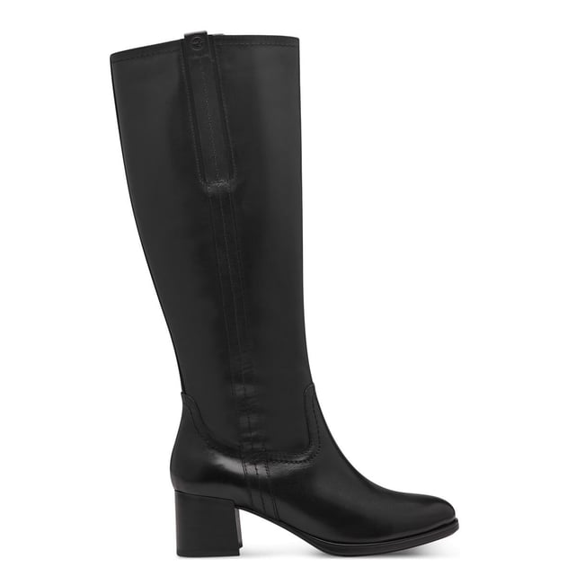 Bottes Plumers En Cuir Noir – Talon Bloc – Taille 38 – Occasion Très Bon état