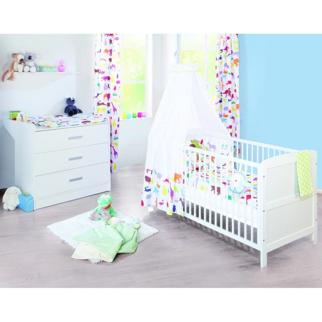Chambre Bebe Victoria Blanc Lit Bebe Commode A Langer Pinolino