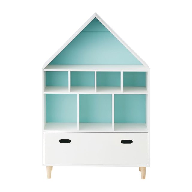 Meuble De Rangement Maison Blanc Bleu Vertbaudet La Redoute