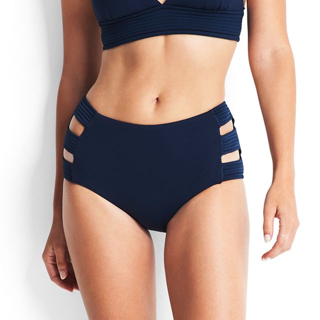 Maillot De Bain Sans Complexe - Culotte Taille Haute Femme En Fibres Recyclées | Pour Poitrine Généreuse