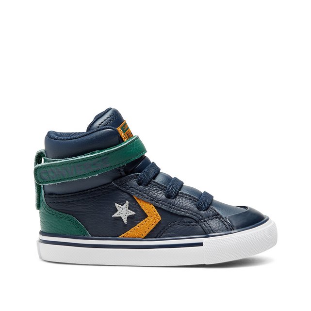 leather converse navy blue