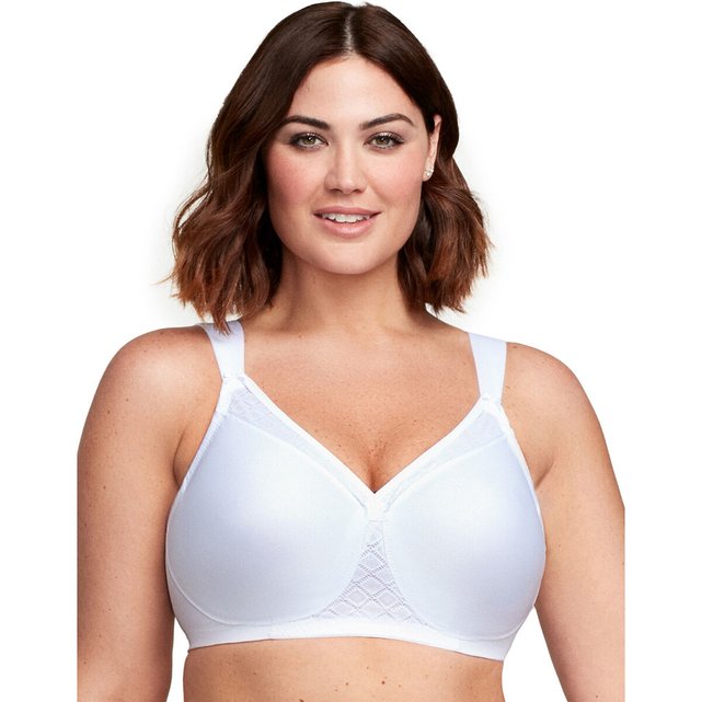 Buy Glamorise Women's MagicLift Front Close Support Bra, White, 46C at