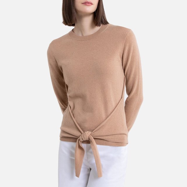 Pull laine majoritaire et cachemire beige La Redoute Pull femme laine et cachemire | La Redoute