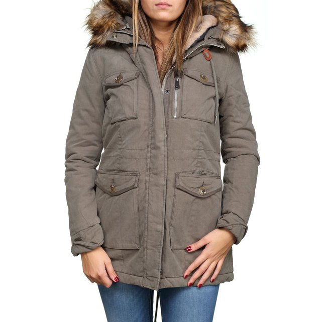 Avec Jkt Longue Parka Fourrée Capuche Hallw Mi UVMpzS
