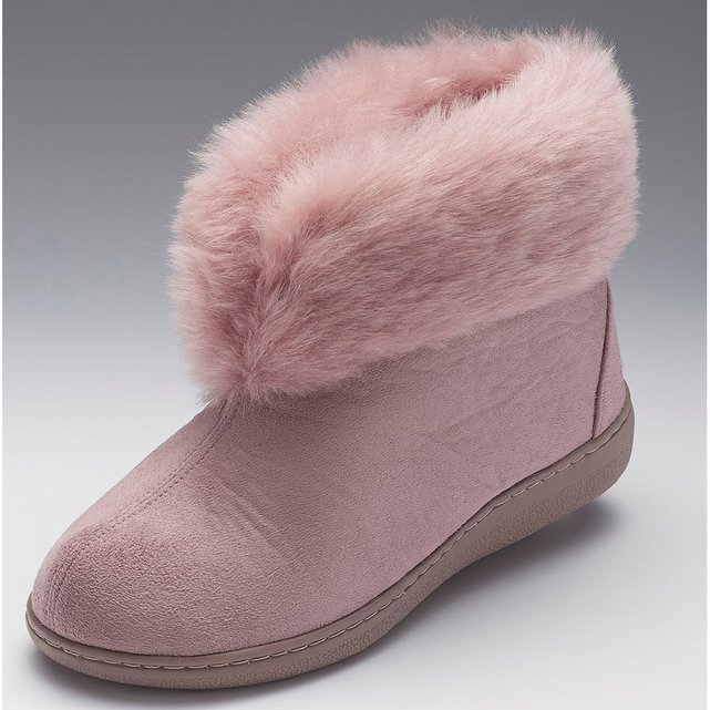 Chaussons bottillons microfibre fourrés bruyère Thermolactyl By Damart La Redoute Chaussons bottillons microfibre fourrés bruyère Thermolactyl By Damart La Redoute