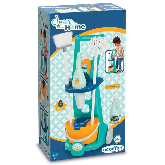 New Classic Toys Kit nettoyage enfant balai mope bois multicolore 7 pièces