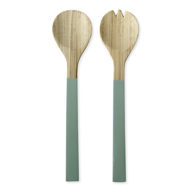 Bruno Evrard Couverts /à Salade en Bambou Vert 30cm Baya