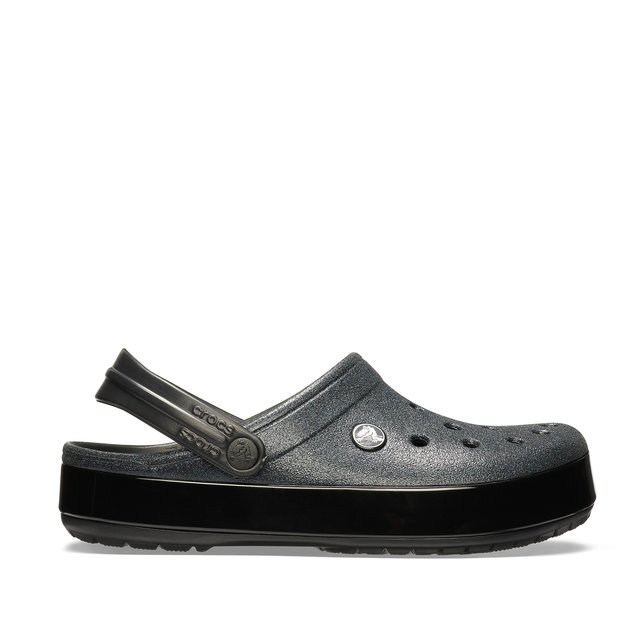 crocband glitter clog black