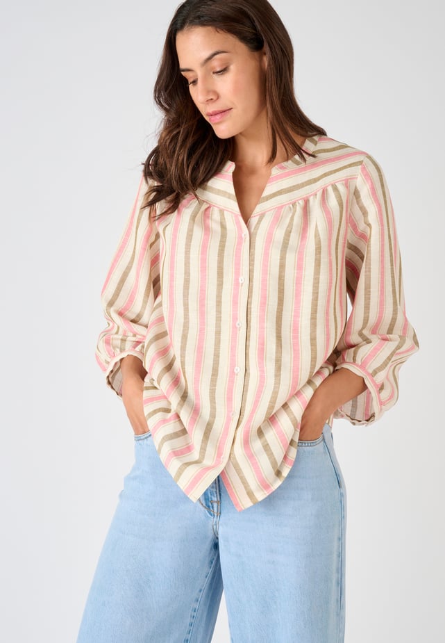 Blouse Femme Damart Manches Longues Taille L - Couleur Bordeaux Et Noire, Polyester/elasthanne, Occasion Très Bon état
