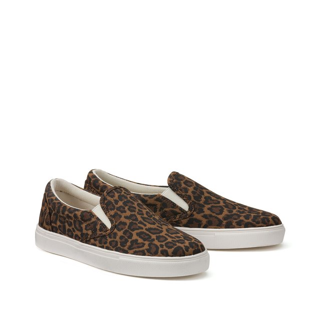 Leopard shops slip ons