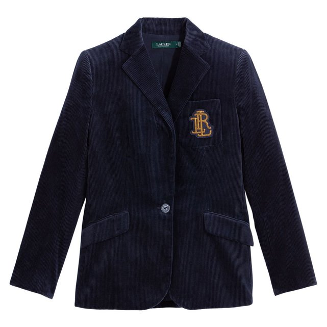 Blazer en velours côtelé à écusson marine Lauren Ralph Lauren | La Redoute
