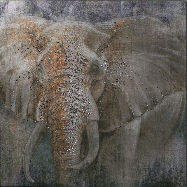 tableau peinture elephant