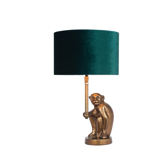 Antique Brass Metal Monkey Table Lamp Aged Gold Coloured Lifestyle La Redoute Antique Brass Metal Monkey Table Lamp, Antique Monkey Lamp