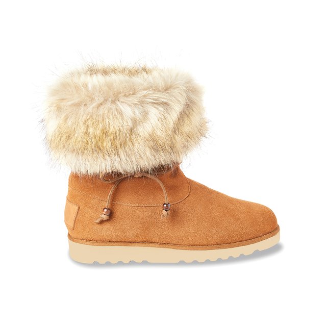 Cheyenne Fur-Lined Leather Ankle Boots