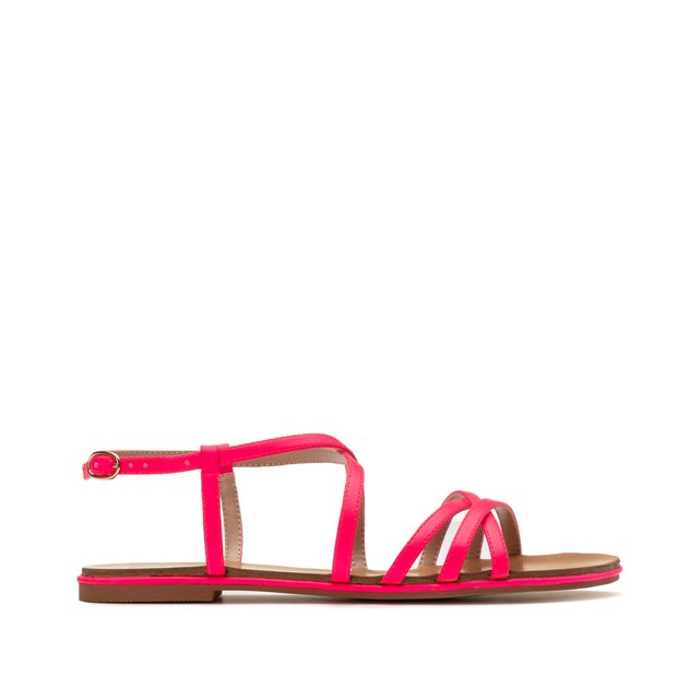 pink strappy flats