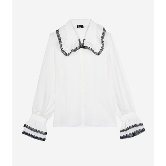Tunique/haut Chemise The Kooples Vert Bouteille Dentelle - Taille M, Occasion Très Bon état