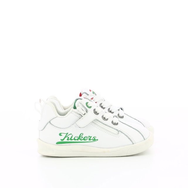 Baskets cuir chicago bb blanc Kickers | La Redoute Kickers chicago bb | La Redoute