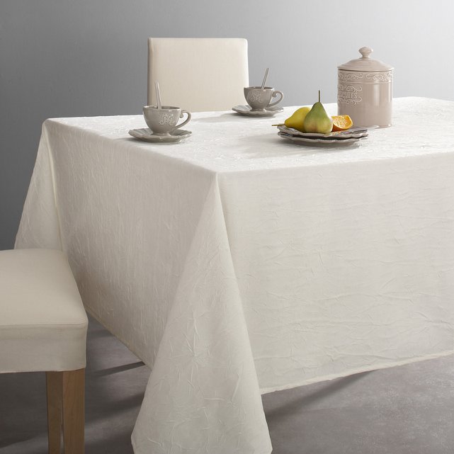 Ceryas crinkled polyester tablecloth. La Redoute Interieurs | La Redoute