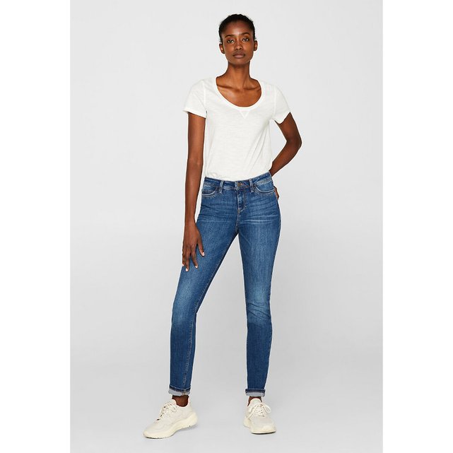 Slim Fit Jeans Mit Bio Baumwolle L32 Denim Used Esprit La Redoute