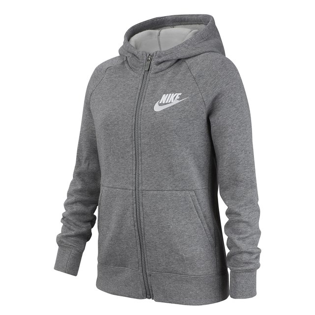 grey nike zip up hoodie