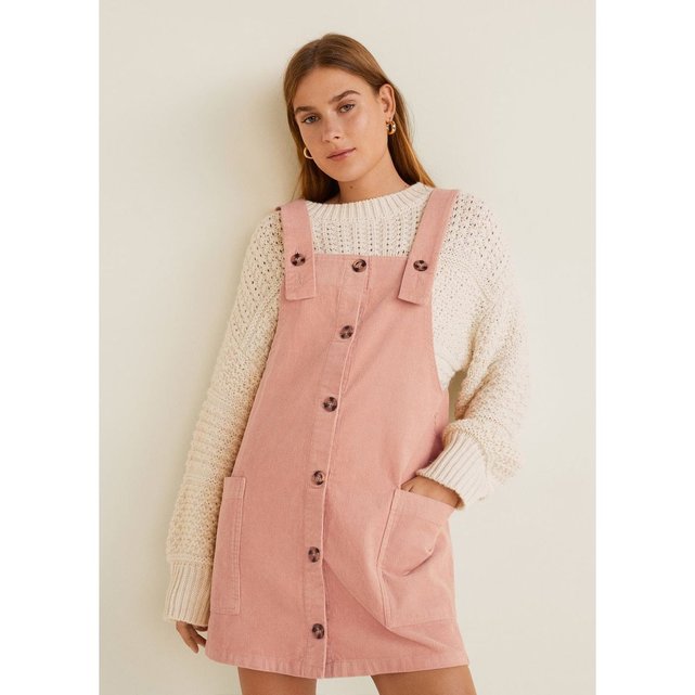 La Robe Côtelé Velours Chasuble Mango Rose Redoute qqXH7R
