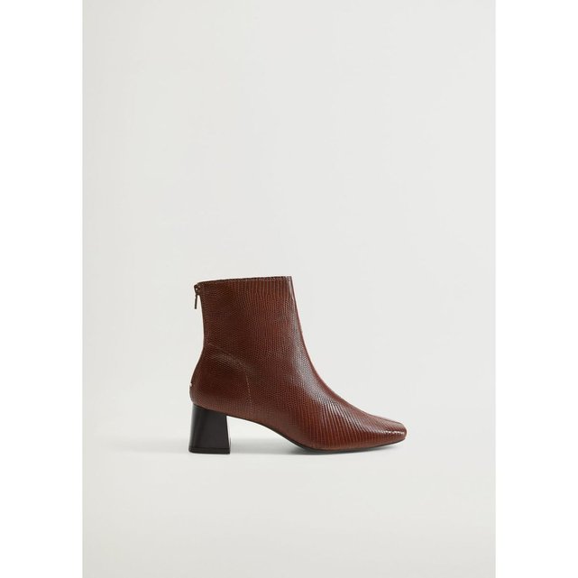 bottines rouge mango