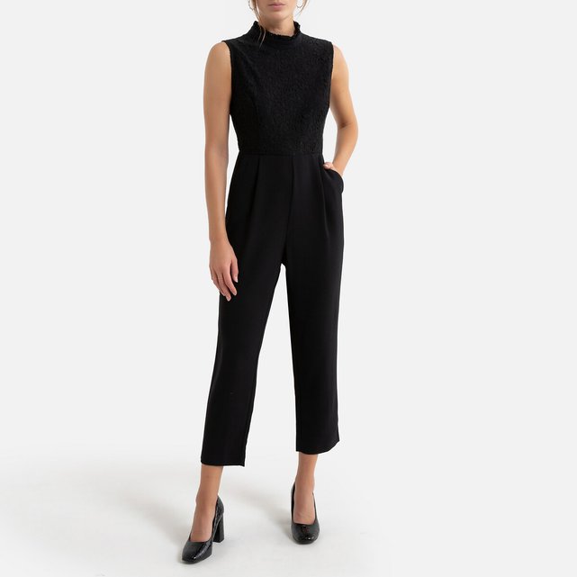 Jumpsuit Oberteil Mit Spitze Stehkragen Schwarz Molly Bracken La Redoute