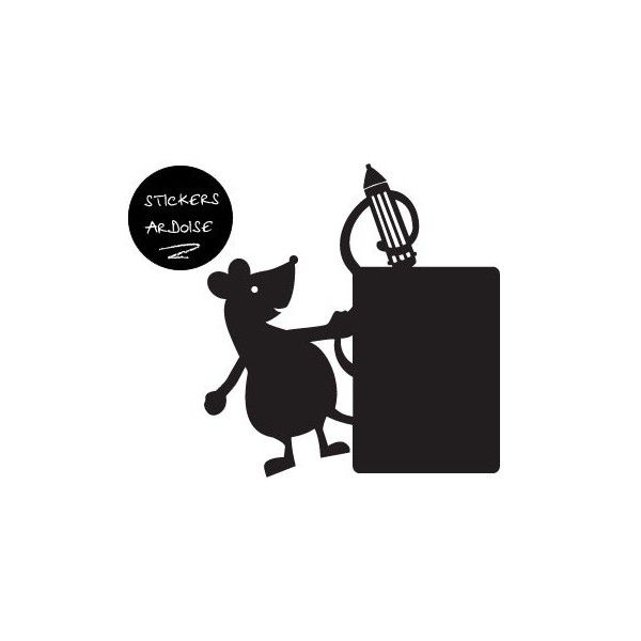 Sticker Deco Ardoise Souris Crayon Multicolore Decoloopio La Redoute