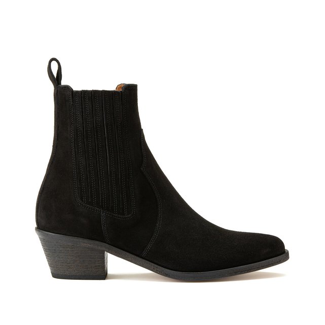 suede pointed boots