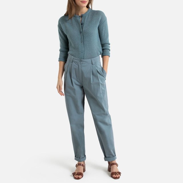 Pantalon Chino A Pinces La Redoute Collections La Redoute