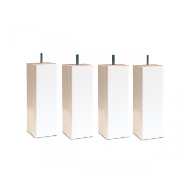 Pieds De Lit Carrés En Bois Wengué – Lot De 4, Hauteur 15 Cm, Filetage 8 Mm, Fabriqué En France