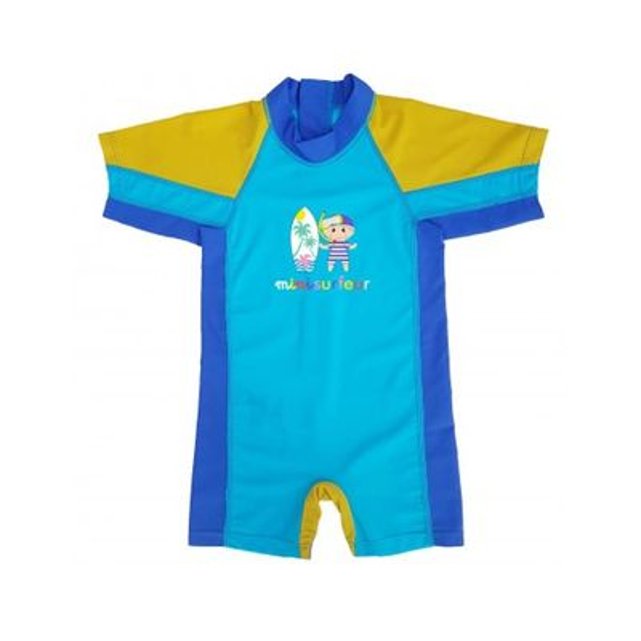 Combinaison Anti Uv Bebe Garcon Mini Surfeur Bleu Violette Et Moutarde Bleu Mayoparasol La Redoute