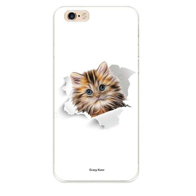 Coque Pour Iphone 6 Plus 6s Plus Souple Motif Chat Trop Mignon Chat Mignon Crazy Kase La Redoute