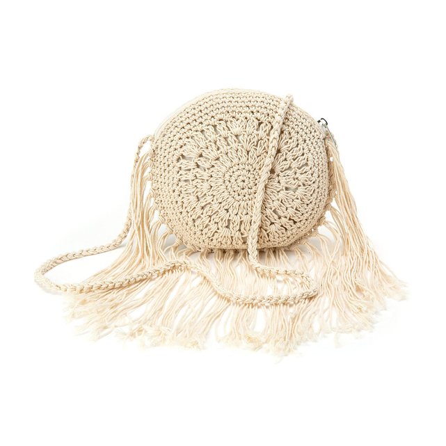 macrame circle bag