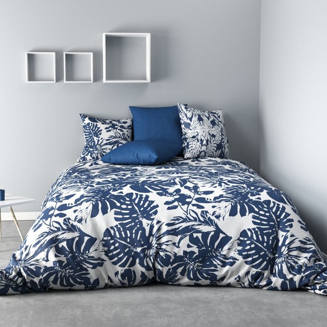 Housse de couette réversible + 2 taies jouy 100% coton ...