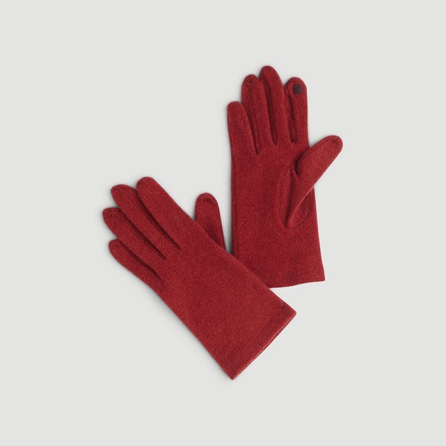 Gants Tactile En Laine Rouge Monoprix La Redoute