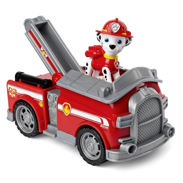PAW PATROL 6037967 Figurine de Marcus de la Pat’Patrouille avec Son Camion de Pompier 