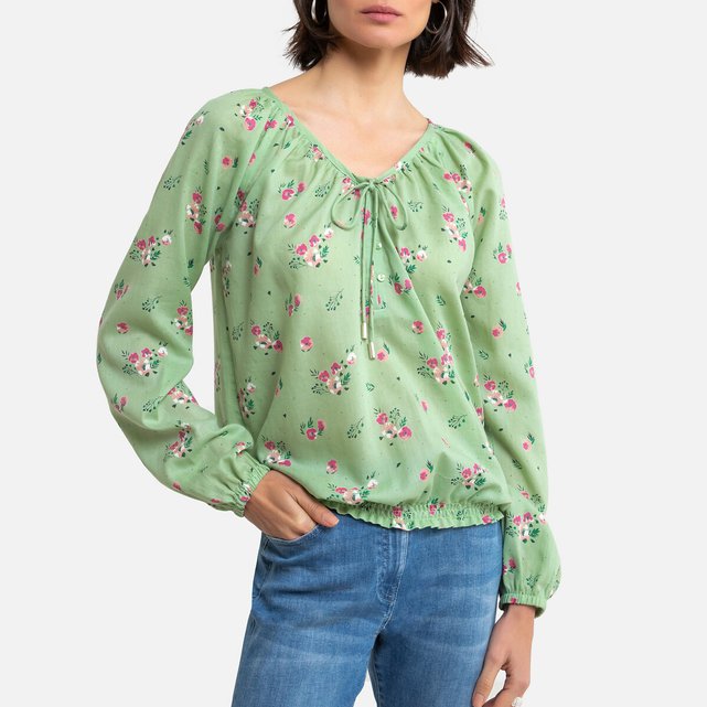 Langarmelige Bluse Mit Blumenprint Motiv Blumen Anne Weyburn La Redoute