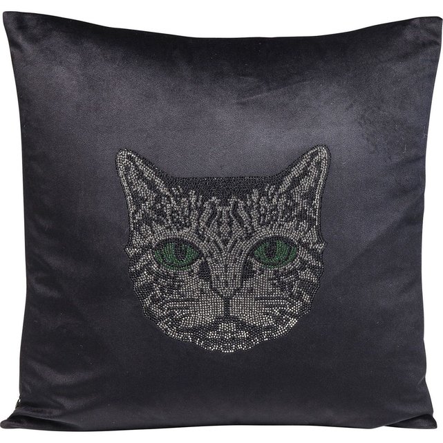 Coussin Noir Tete De Chat Strass 45x45cm Noir Kare Design La Redoute Coussin Noir Tete De Chat Strass 45x45cm Noir Kare Design La Redoute