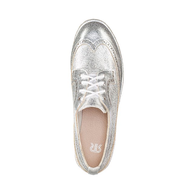 silver flatform brogues