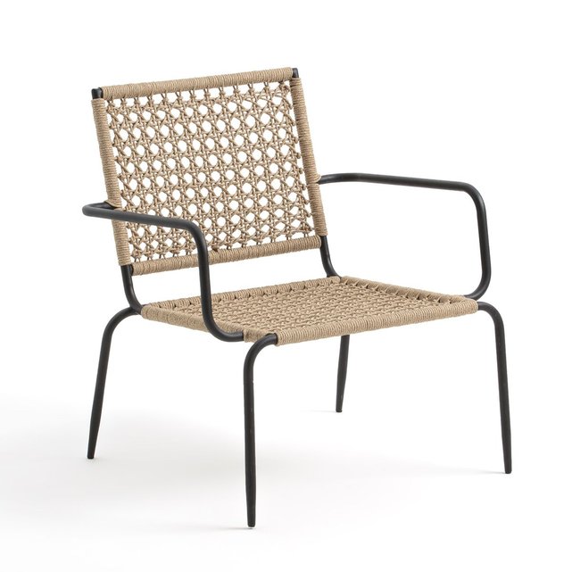 Fauteuil De Jardin Ibiza Metal Et Corde Tressee Naturel La