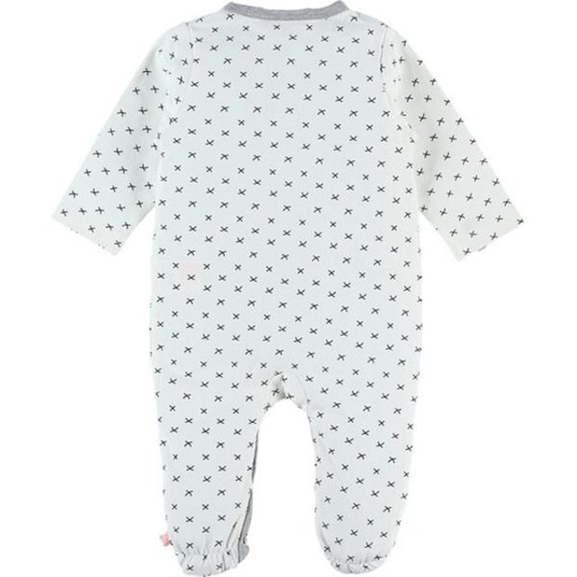 Pyjama Bebe Jersey Naissance Timeless Blanc Et Gris Noukie S La Redoute