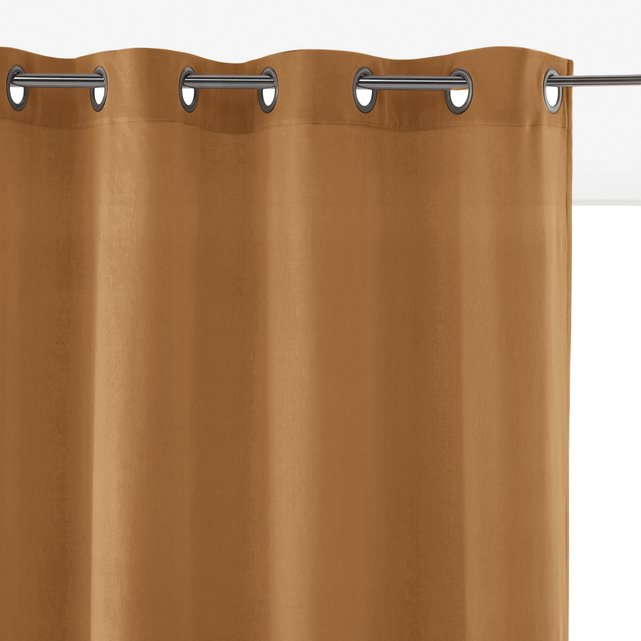 Velvet Single Eyelet Curtain La Redoute Interieurs La Redoute