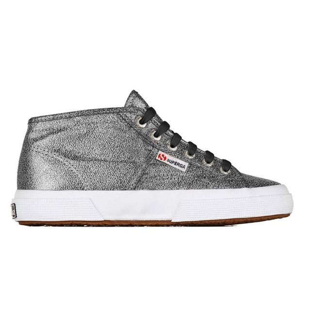 Baskets montantes sneaker mid cut argent Superga La Redoute Baskets montantes sneaker mid cut argent Superga La Redoute