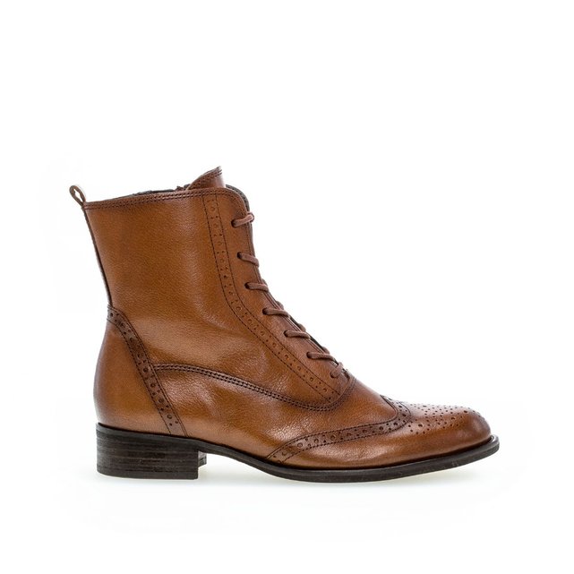 bottines cuir a lacets