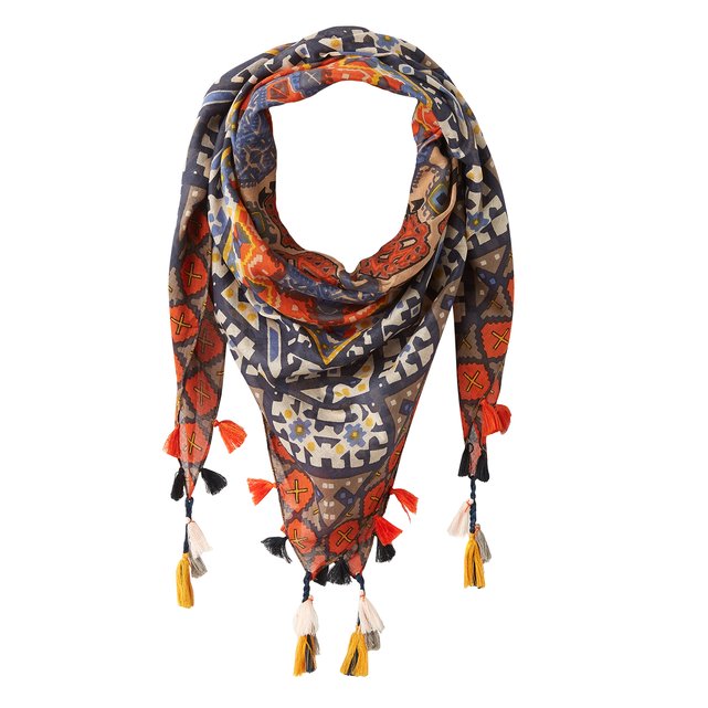 Lenço estampado com borlas Lenço estampado com borlas LA REDOUTE COLLECTIONS