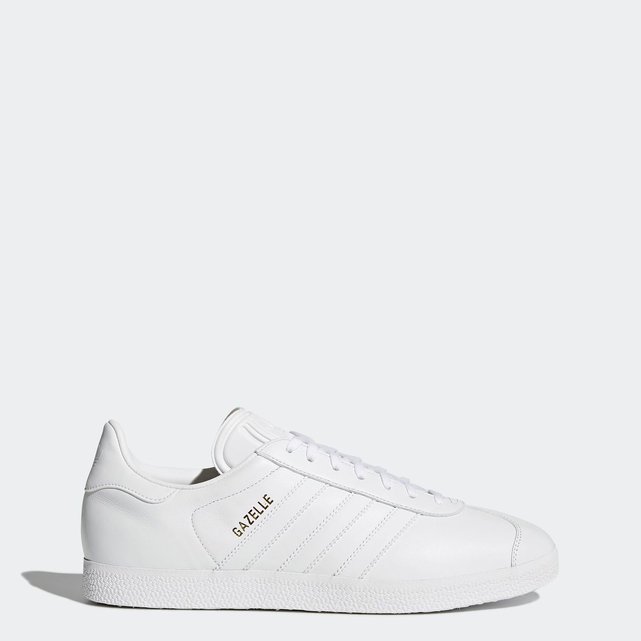Baskets gazelle blanc Adidas Originals | La Redoute Baskets cuir gazelle blanc Adidas Originals | La Redoute
